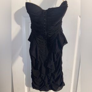 Fashion Nova black ruched mini dress